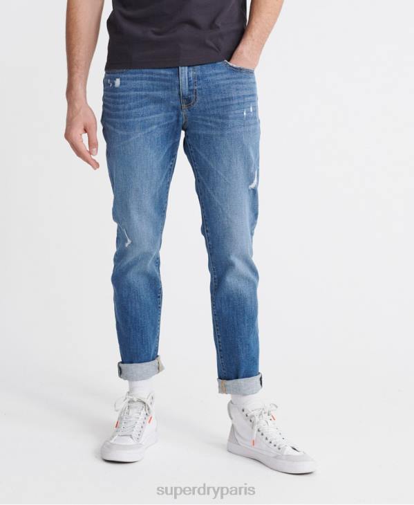 Superdry Hommes jean slim 03 tyler D64Z1235 vêtements bleu clair