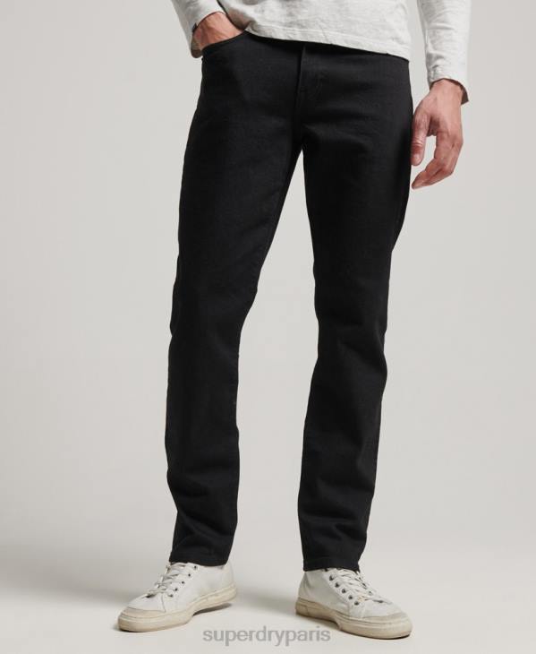 Superdry Hommes jean slim droit en coton bio D64Z1222 vêtements noir