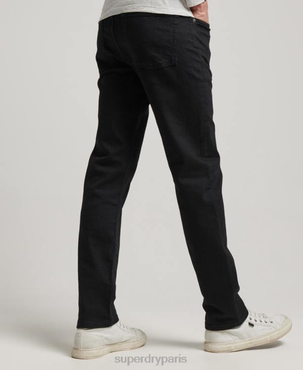 Superdry Hommes jean slim droit en coton bio D64Z1222 vêtements noir