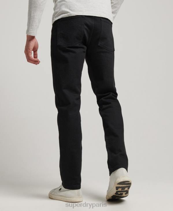 Superdry Hommes jean slim droit en coton bio D64Z1222 vêtements noir