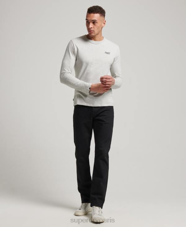 Superdry Hommes jean slim droit en coton bio D64Z1222 vêtements noir