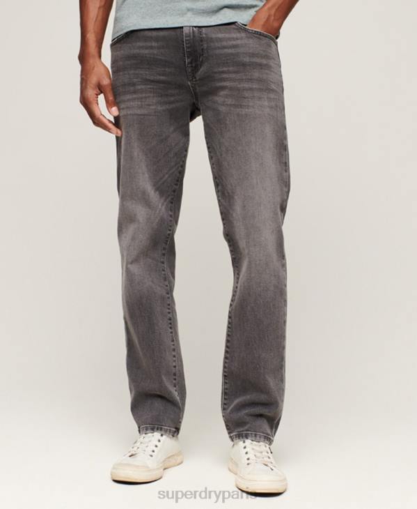 Superdry Hommes jean slim droit en coton bio D64Z1227 vêtements gris