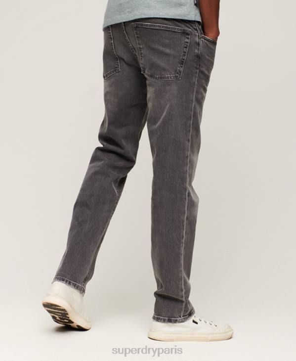 Superdry Hommes jean slim droit en coton bio D64Z1227 vêtements gris