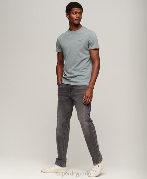 Superdry Hommes jean slim droit en coton bio D64Z1227 vêtements gris