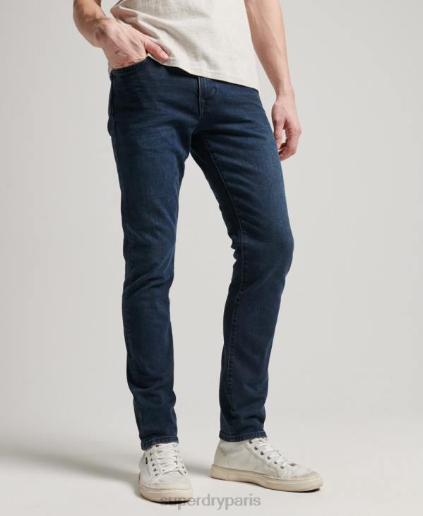 Superdry Hommes jean slim en coton bio D64Z1205 vêtements bleu foncé