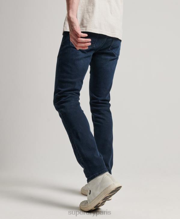Superdry Hommes jean slim en coton bio D64Z1205 vêtements bleu foncé