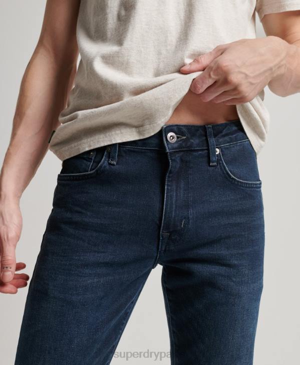 Superdry Hommes jean slim en coton bio D64Z1205 vêtements bleu foncé