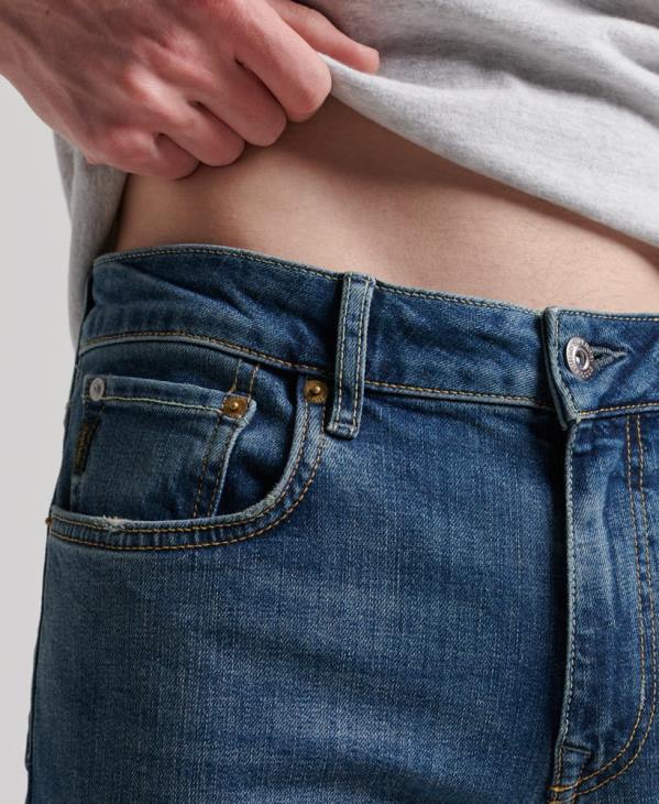 Superdry Hommes jean slim en coton bio D64Z1207 vêtements bleu