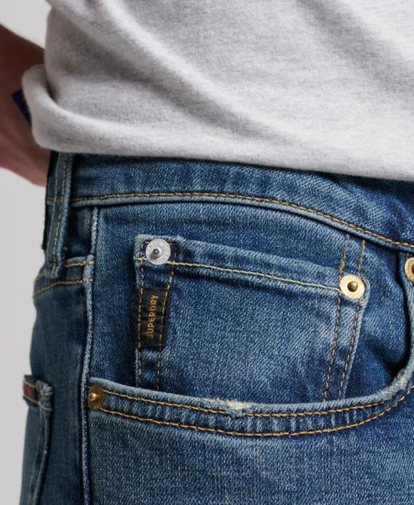 Superdry Hommes jean slim en coton bio D64Z1207 vêtements bleu