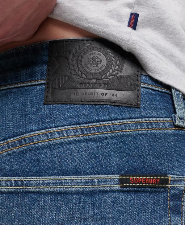 Superdry Hommes jean slim en coton bio D64Z1207 vêtements bleu