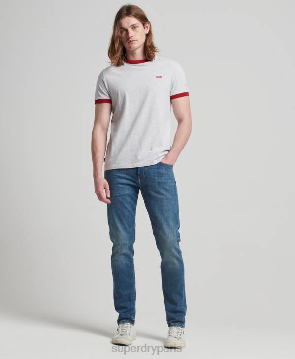 Superdry Hommes jean slim en coton bio D64Z1207 vêtements bleu