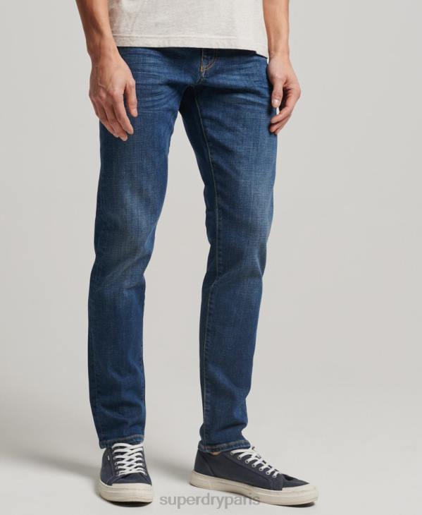 Superdry Hommes jean slim en coton bio D64Z1209 vêtements bleu