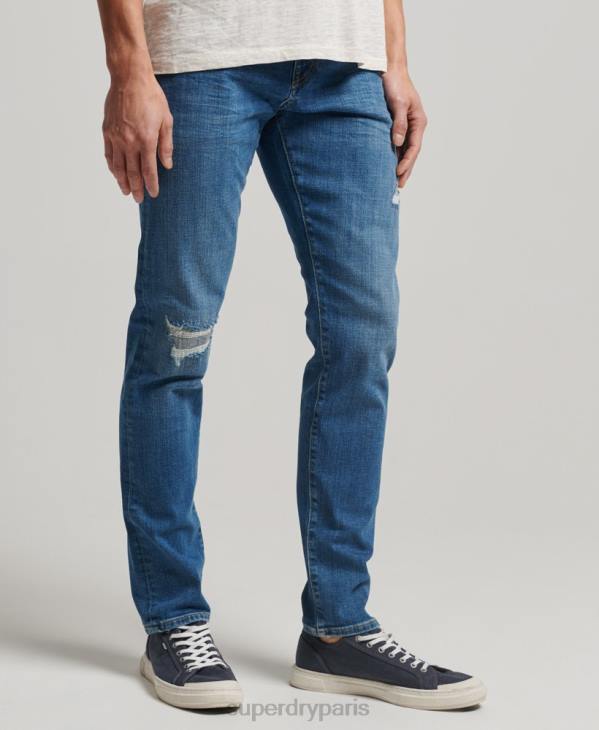 Superdry Hommes jean slim en coton bio D64Z1220 vêtements bleu clair