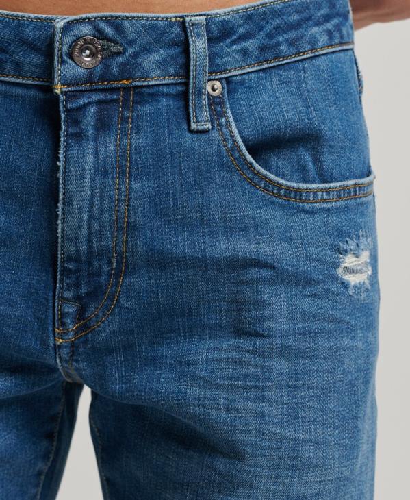 Superdry Hommes jean slim en coton bio D64Z1220 vêtements bleu clair