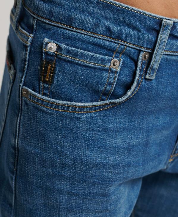 Superdry Hommes jean slim en coton bio D64Z1220 vêtements bleu clair