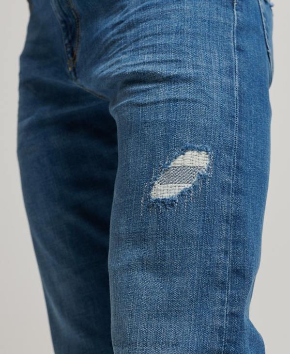 Superdry Hommes jean slim en coton bio D64Z1220 vêtements bleu clair