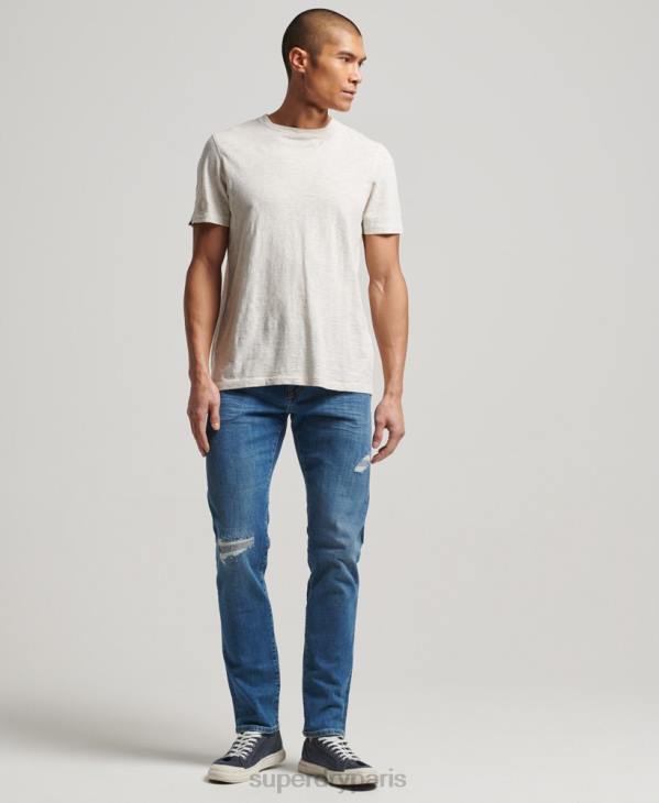 Superdry Hommes jean slim en coton bio D64Z1220 vêtements bleu clair