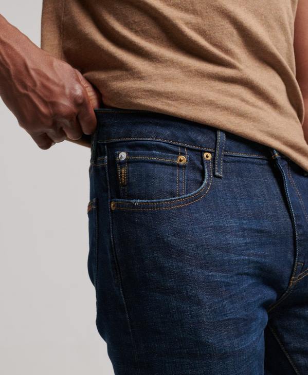 Superdry Hommes jean slim en coton bio D64Z1224 vêtements bleu