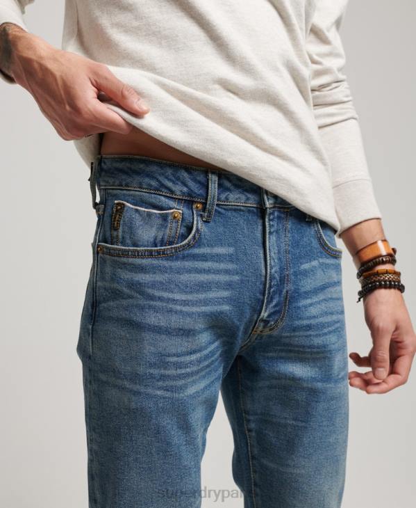 Superdry Hommes magasin marchand - jeans slim bio D64Z1217 vêtements bleu
