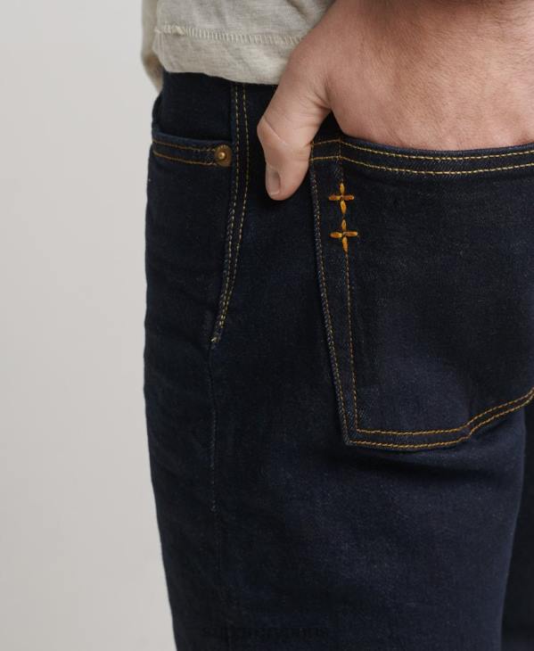 Superdry Hommes magasin marchand - jeans slim bio D64Z1219 vêtements bleu foncé