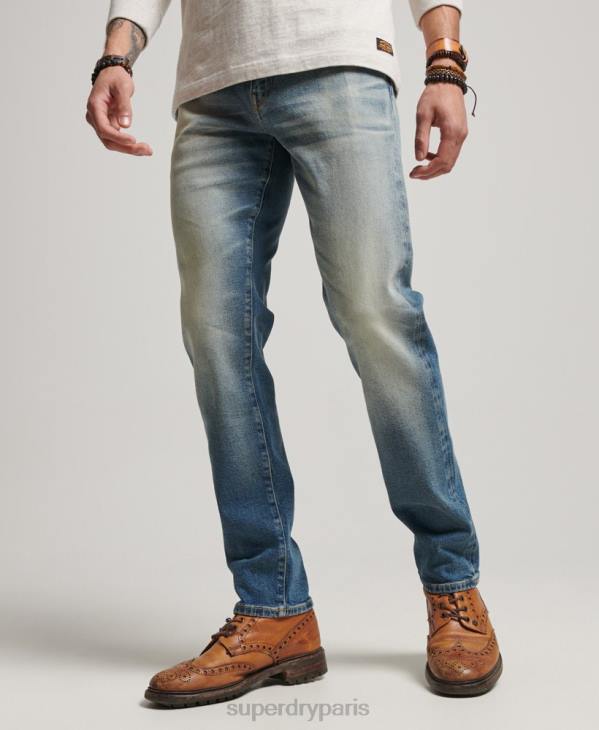 Superdry Hommes magasin marchand - jeans slim bio D64Z1221 vêtements bleu clair
