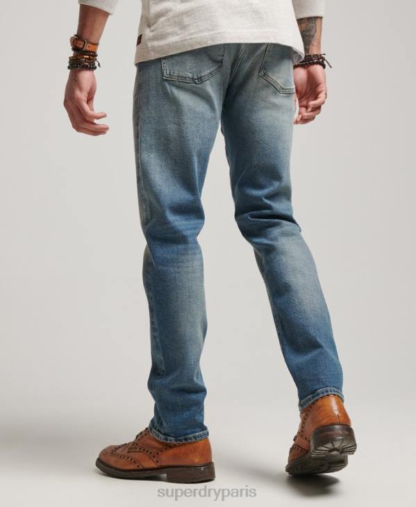 Superdry Hommes magasin marchand - jeans slim bio D64Z1221 vêtements bleu clair