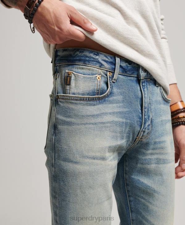 Superdry Hommes magasin marchand - jeans slim bio D64Z1221 vêtements bleu clair