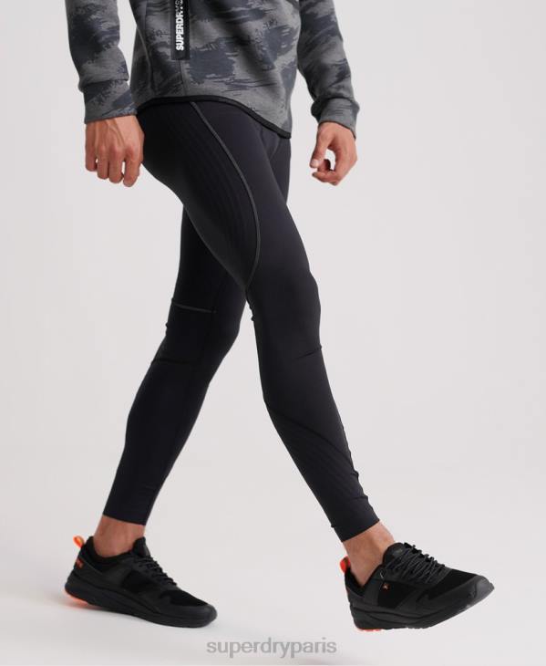 Superdry Hommes legging de compression floqué performant D64Z1441 vêtements noir