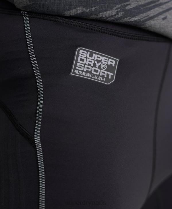 Superdry Hommes legging de compression floqué performant D64Z1441 vêtements noir