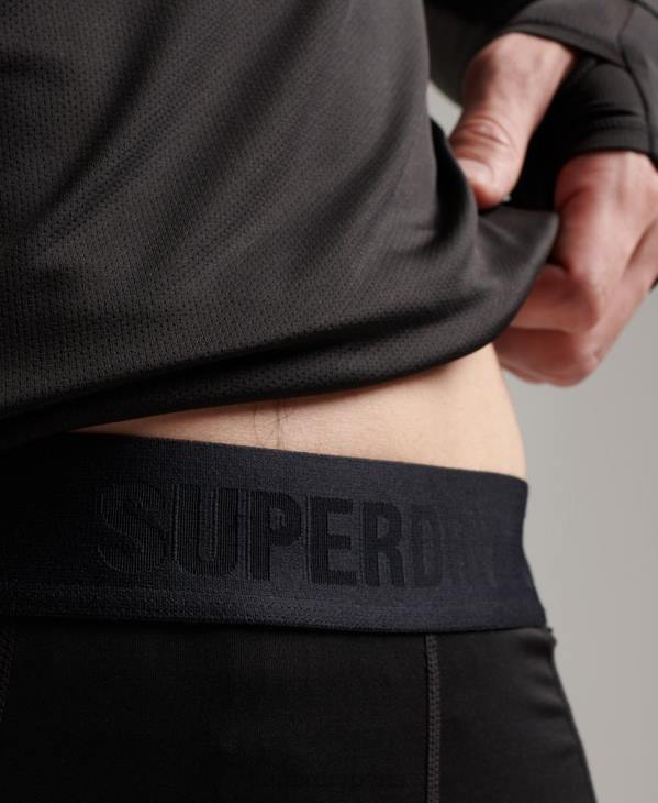 Superdry Hommes leggings couche de base D64Z1374 vêtements noir