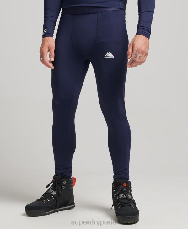 Superdry Hommes leggings couche de base D64Z1383 vêtements marine