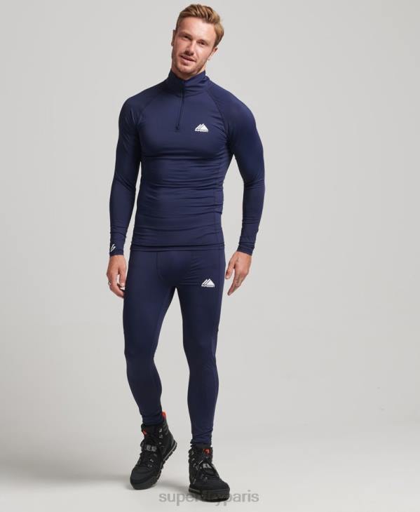 Superdry Hommes leggings couche de base D64Z1383 vêtements marine