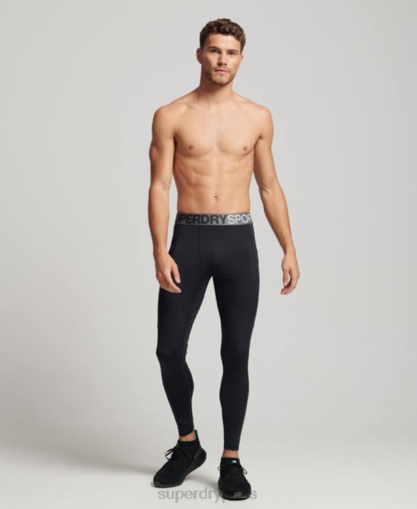 Superdry Hommes leggings serrés sur toute la longueur D64Z1420 vêtements noir