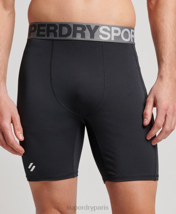 Superdry Hommes short moulant D64Z303 vêtements noir