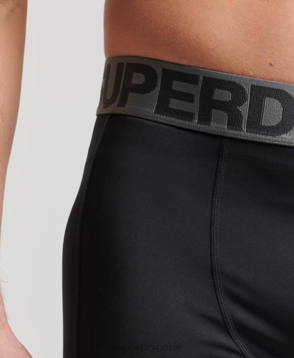 Superdry Hommes short moulant D64Z303 vêtements noir