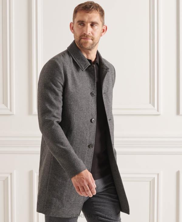 Superdry Hommes caban en laine légère studios D64Z4624 vêtements gris