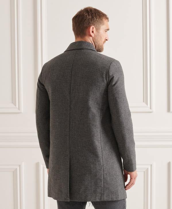 Superdry Hommes caban en laine légère studios D64Z4624 vêtements gris
