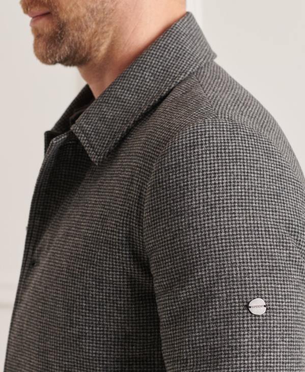 Superdry Hommes caban en laine légère studios D64Z4624 vêtements gris