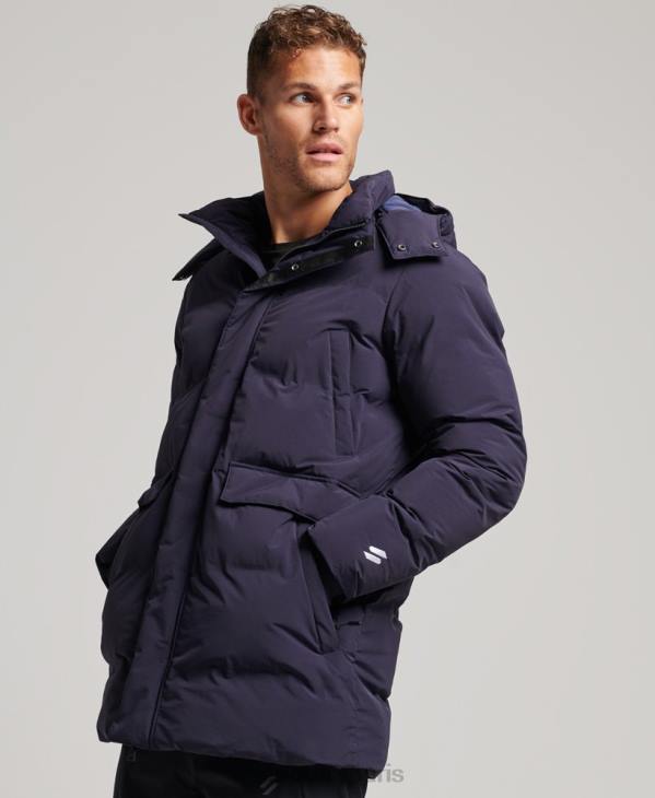Superdry Hommes doudoune carrée D64Z4589 vêtements marine