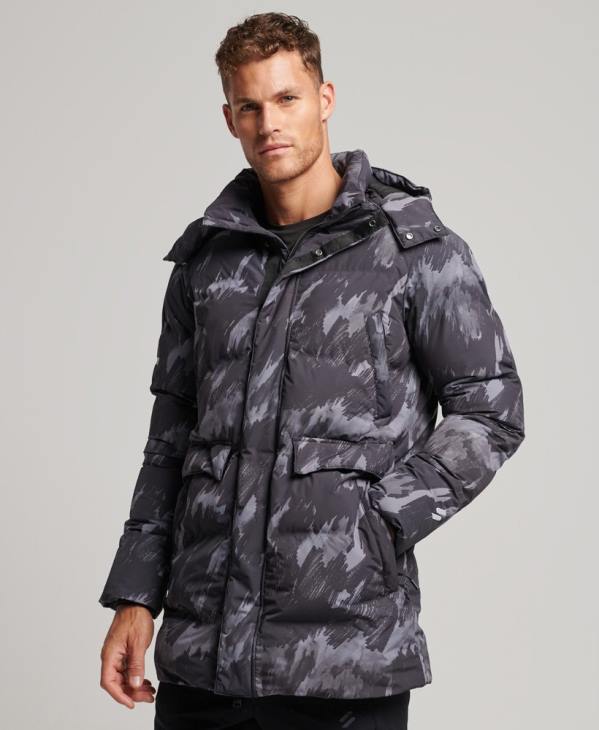 Superdry Hommes doudoune carrée D64Z5365 vêtements gris foncé