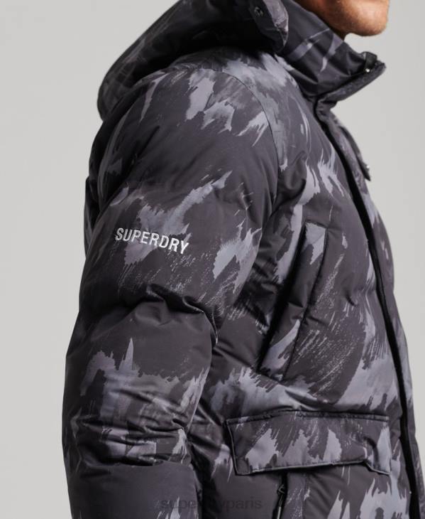 Superdry Hommes doudoune carrée D64Z5365 vêtements gris foncé