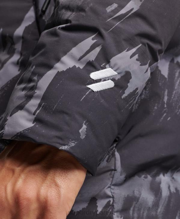 Superdry Hommes doudoune carrée D64Z5365 vêtements gris foncé