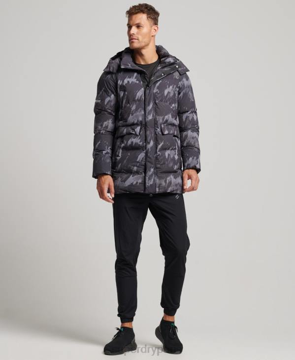Superdry Hommes doudoune carrée D64Z5365 vêtements gris foncé