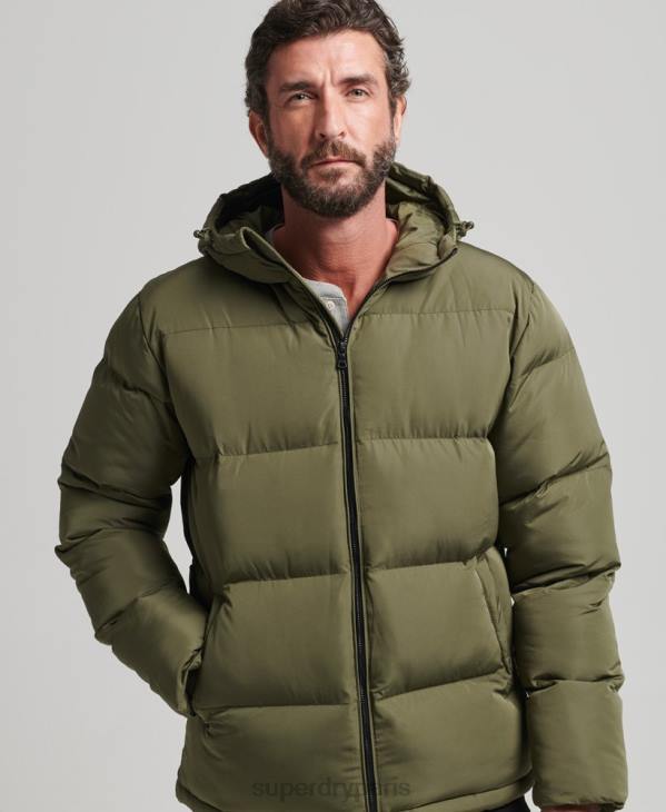 Superdry Hommes doudoune courte D64Z989 vêtements kaki