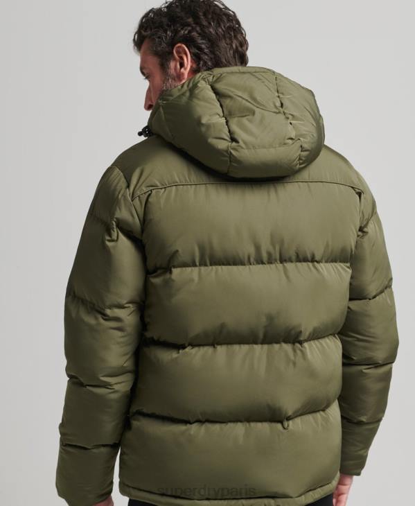 Superdry Hommes doudoune courte D64Z989 vêtements kaki