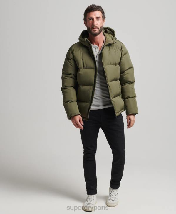 Superdry Hommes doudoune courte D64Z989 vêtements kaki