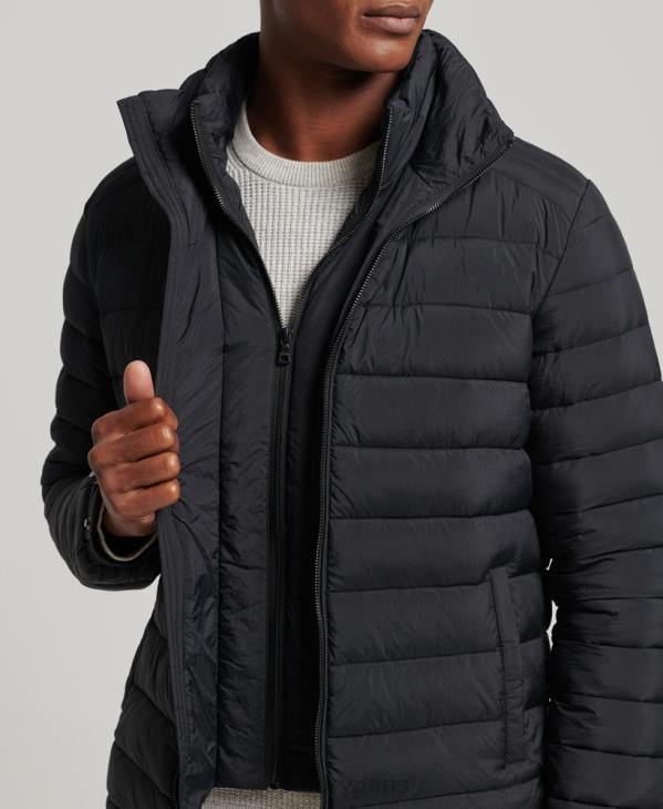 Superdry Hommes doudoune courte légère D64Z1029 vêtements noir