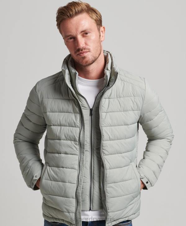 Superdry Hommes doudoune courte légère D64Z1044 vêtements gris clair