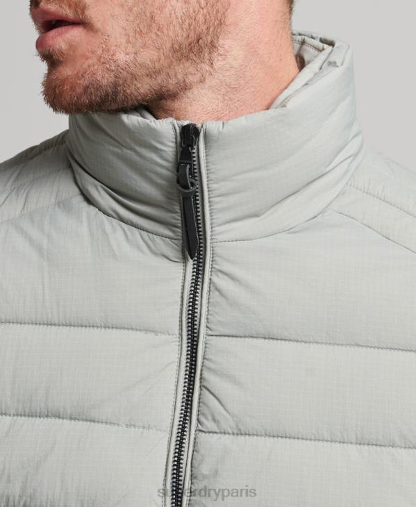 Superdry Hommes doudoune courte légère D64Z1044 vêtements gris clair