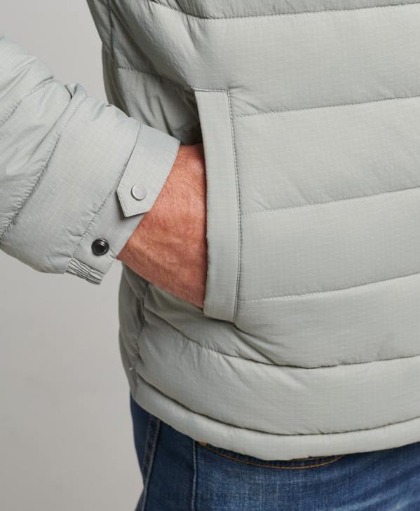 Superdry Hommes doudoune courte légère D64Z1044 vêtements gris clair